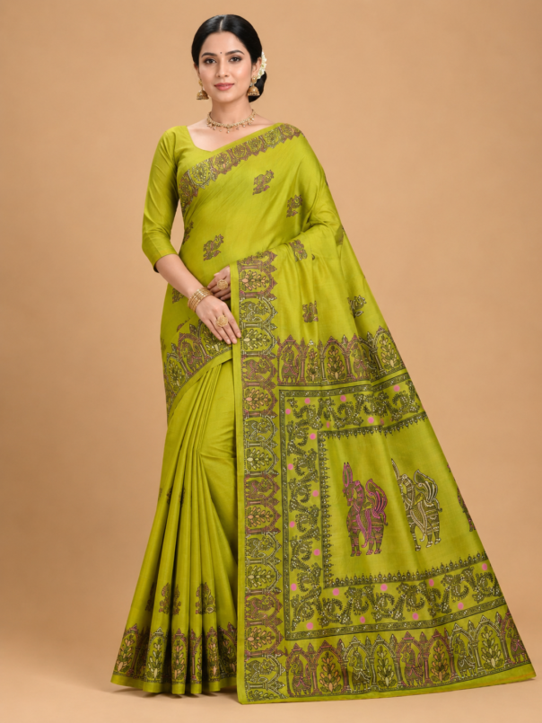 Royal Horse Heritage Silk Saree