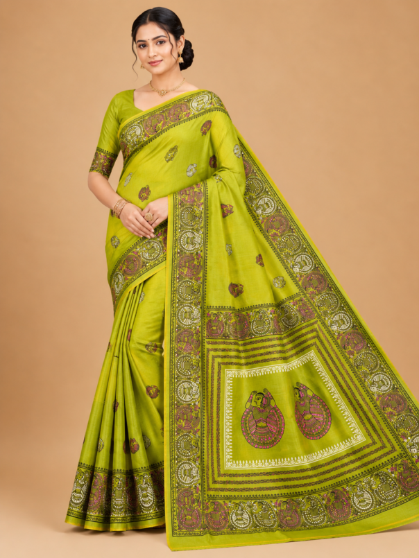 Madhubani Heritage Silk Saree