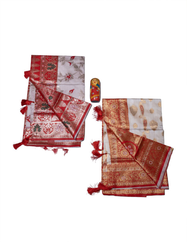 White Glory Banarasi Silk Saree